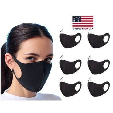 Sequn Adult Face Cotton Bandanas with Filter Washable Anti Dust Anti-ultraviolet Face Protection 3PCS 6 Filter with 3PCS Ear Grips Extension Hook